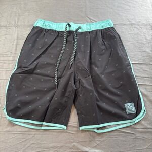 Dixxon Mens The Chad Athletic Shorts S Black Blue Tiffany Outdoor Gym Active